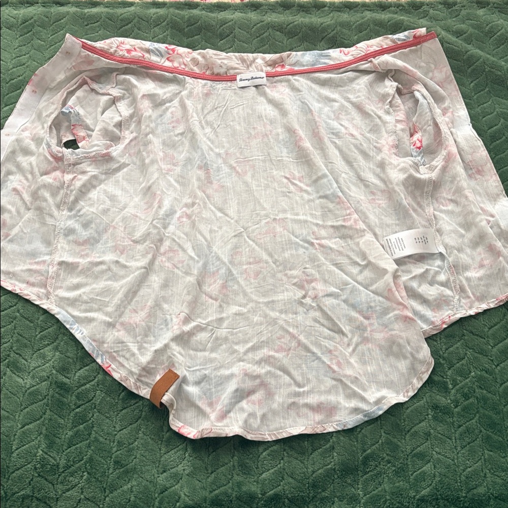 Dog Apparel Clothing Tommy Bahama Floral Print Tan Blue Pink XL - Picture 3 of 6